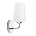 Progress Lighting 94710149015 Celino Collection 1-Light Wall Sconce Polished Chrome With White Glass Shade (P710149-015)