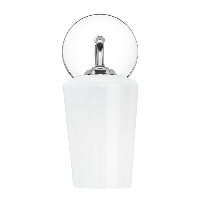 Progress Lighting 94710149015 Celino Collection 1-Light Wall Sconce Polished Chrome With White Glass Shade (P710149-015)