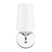 Progress Lighting 94710149015 Celino Collection 1-Light Wall Sconce Polished Chrome With White Glass Shade (P710149-015)