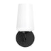 Progress Lighting 94710149031 Celino Collection 1-Light Wall Sconce Black With White Glass Shade (P710149-031)