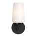 Progress Lighting 94710149031 Celino Collection 1-Light Wall Sconce Black With White Glass Shade (P710149-031)