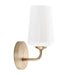 Progress Lighting 94710149177 Celino Collection 1-Light Wall Sconce Champagne Bronze With White Glass Shade (P710149-177)