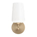 Progress Lighting 94710149177 Celino Collection 1-Light Wall Sconce Champagne Bronze With White Glass Shade (P710149-177)