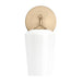 Progress Lighting 94710149177 Celino Collection 1-Light Wall Sconce Champagne Bronze With White Glass Shade (P710149-177)