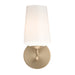 Progress Lighting 94710149177 Celino Collection 1-Light Wall Sconce Champagne Bronze With White Glass Shade (P710149-177)