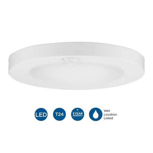 Progress Lighting Standby LED Collection 7.75 Inch LED Photo Sensor Close-To-Ceiling Fixture Satin White (P810041-028-30)