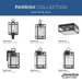 Progress Lighting Parrish Collection Two-Light Flush Mount Outdoor Fixture Matte Black (P550136-31M)