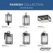 Progress Lighting Parrish Collection One-Light Wall Lantern Outdoor Fixture Matte Black (P560341-31M)