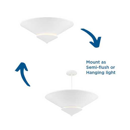 Progress Lighting Pinellas Collection Four-Light Semi-Flush Close-To-Ceiling Fixture White Plaster (P350270-197)