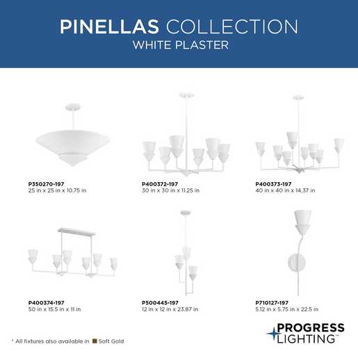 Progress Lighting Pinellas Collection Six-Light Linear Chandelier White Plaster (P400374-197)