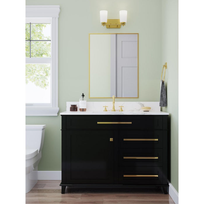 Progress Lighting Adley Collection Two-Light Bath And Vanity Fixture Satin Brass (P300466-012)