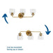 Progress Lighting Quillan Collection Three-Light Bath And Vanity Fixture Gold Ombre (P300490-204)