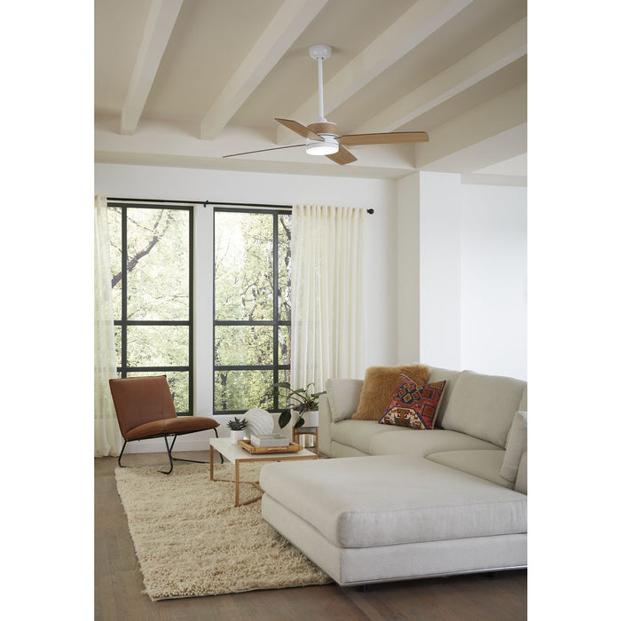 Progress Lighting Shaffer II Collection 56 Inch 4-Blade Ceiling Fan Satin White (P250097-028-30)