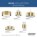 Progress Lighting Silva Collection Two-Light Flush Mount Close-To-Ceiling Fixture Brushed Bronze (P350249-109)