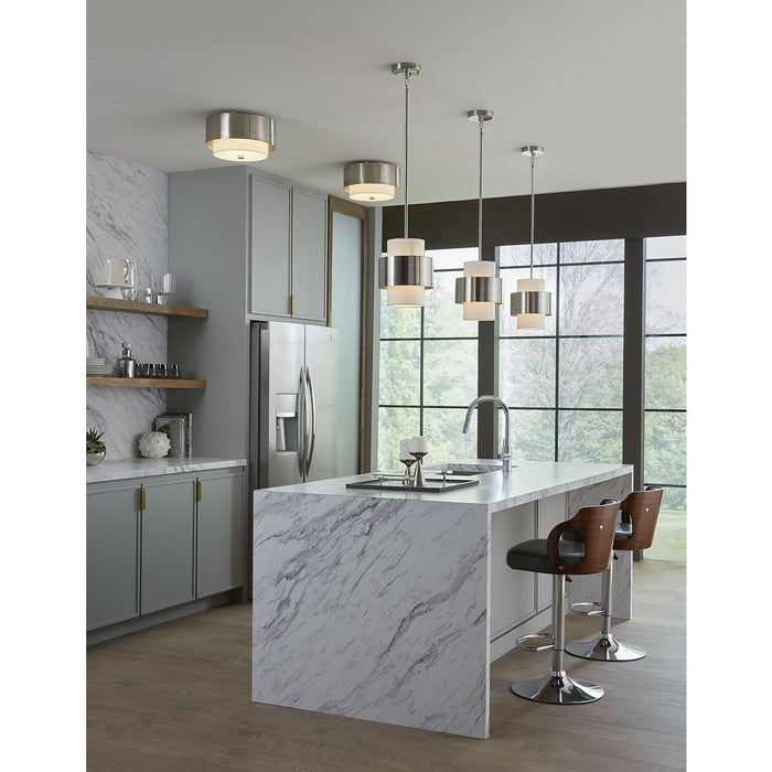 Progress Lighting Silva Collection One-Light Pendant Brushed Nickel (P500398-009)