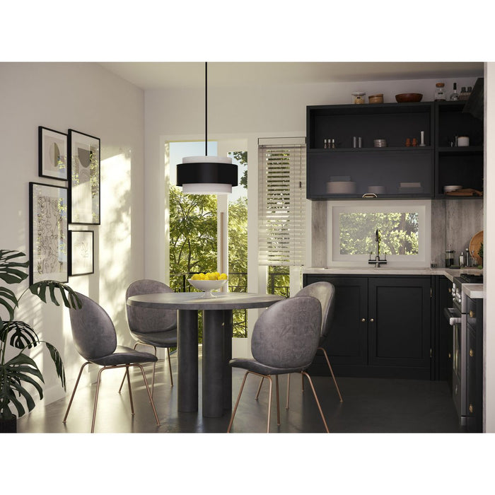 Progress Lighting Silva Collection Three-Light Pendant Matte Black (P500399-31M)