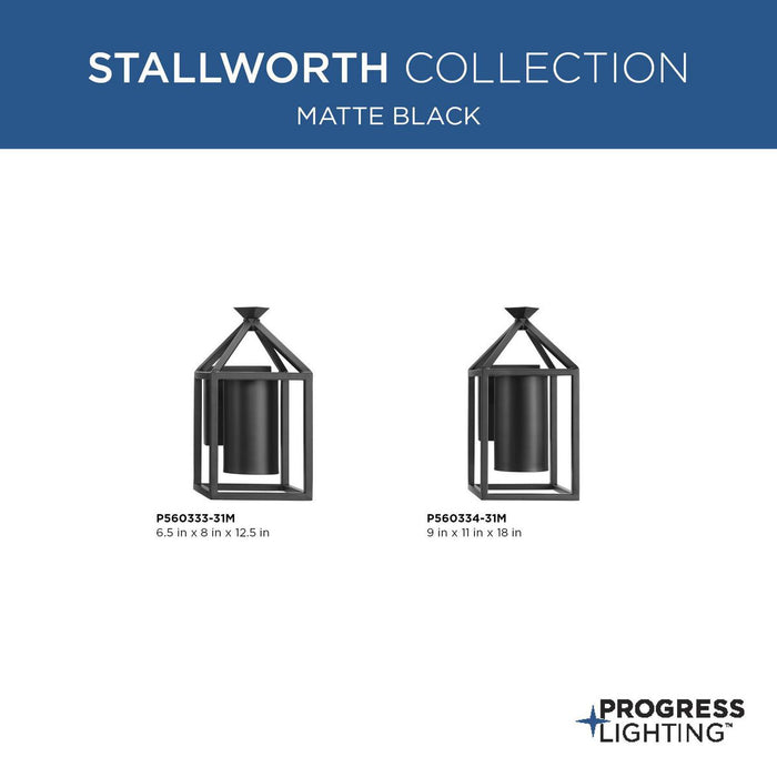 Progress Lighting Stallworth Collection One-Light Wall Lantern Outdoor Fixture Matte Black (P560334-31M)