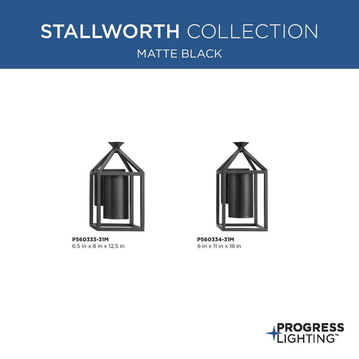Progress Lighting Stallworth Collection One-Light Wall Lantern Outdoor Fixture Matte Black (P560333-31M)