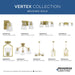 Progress Lighting Vertex Collection One-Light Semi-Flush Close-To-Ceiling Fixture Brushed Gold (P350258-191)