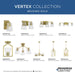 Progress Lighting Vertex Collection One-Light Foyer Fixture Brushed Gold (P500431-191)