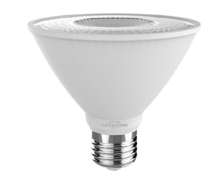 Keystone LED PAR30 Short Neck Flood 75W Equivalent 40 Degree Beam Angle E26 Medium Base 5000K 80 CRI Generation 2 (KT-LED10PAR30S-F-850 /G2)