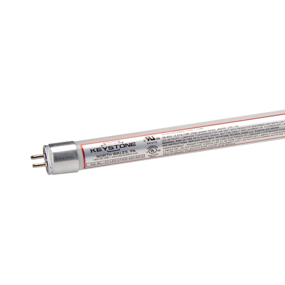 Keystone KT-LED10T5HE-36G-840-E /G2 10W LED T5 HE Tube 1500Lm G5 Base ...