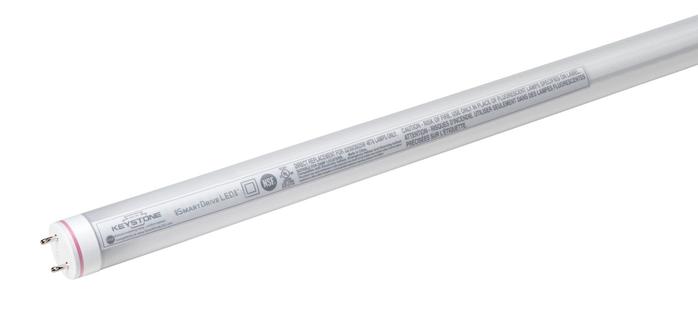 Keystone 13.5W LED T8 Tube Shatter-Proof Coated Glass Ballast Compatible 4 Foot 3500K SmartDrive (KT-LED13.5T8-48GC-835-S /G3)