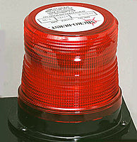 North American Signal Company 12/48V Red-LED Revolving Light-Sonic Welded Micro-Burst Housing (LEDRV350-R)
