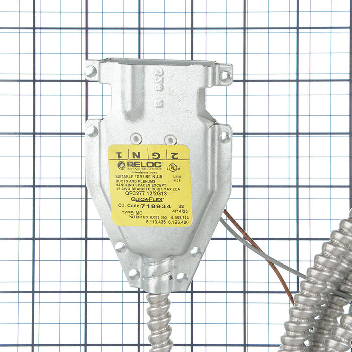 Lithonia Quickflex Fixture Cable 277V 12 AWG 2 Conductor And 1 Ground 13 Foot (QFC277 12/2G13 M5)