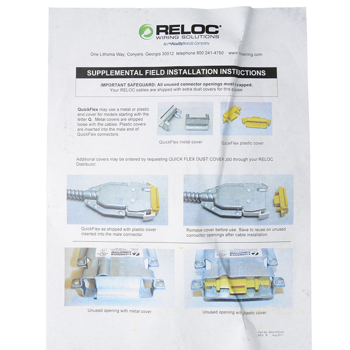 Lithonia Quickflex Fixture Cable 277V 12 AWG 3 Conductor And 1 Ground 15 Foot (QFC277 12/3G15 M5)