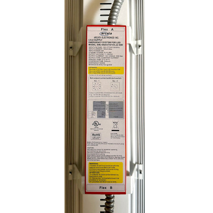 TCP Q Series High Bay 2 Foot 165W 120-277V 0-10V Dimming 22275Lm 5000K Battery Back Up White (QHB2UZDA350KB)