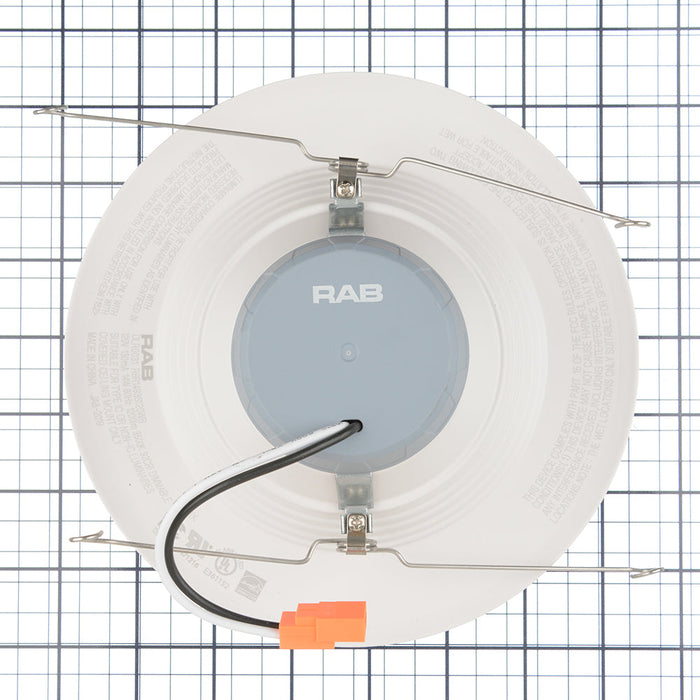 RAB Downlight Recessed 6 Inch Round 14W 1200Lm E26 92 CRI 3500K 120V Baffle (R6R14935120WB)