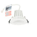 RAB 3 Inch LED Recessed Downlight 15W 90 CRI CCT Field Adjustable 2700K/3000K/3500K/4000K/5000K 120V Triac Dimming Round White Baffle Trim (R3-15B)