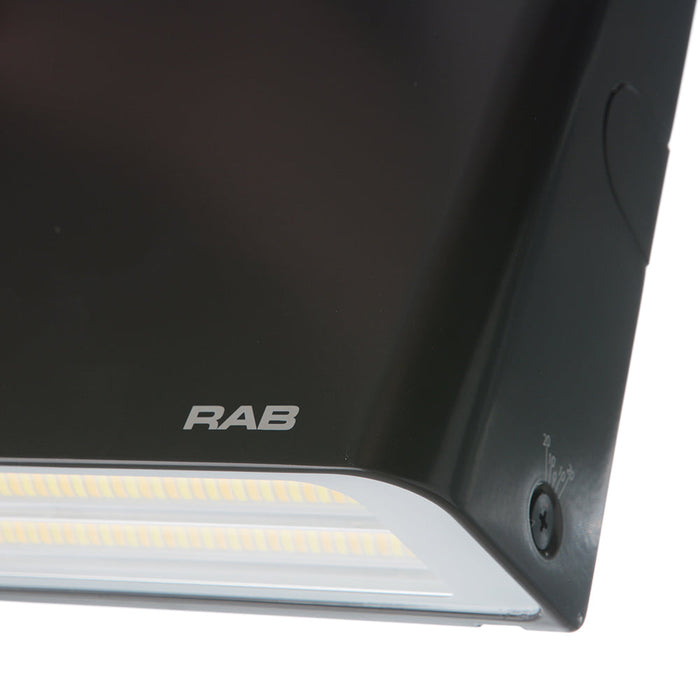 RAB Slim Small LED Wall Pack Wattage/CCT Selectable 38W/28W/18W 3000K/4000K/5000K 120-277V 0-10V Dimming Bronze (SLIMS)