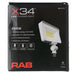 RAB LED Floodlight Wattage/CCT Selectable 35W/25W/20W 3000K/4000K/5000K Knuckle White 120V Or 277V (X34SW)