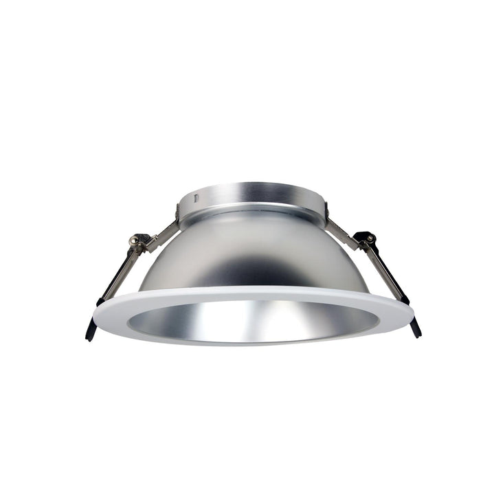 Maxlite 112320 Recessed Architectural Downlight Reflector 8 Inch Round Matte Silver Reflector White Trim TAA (RADR-8MWTA)