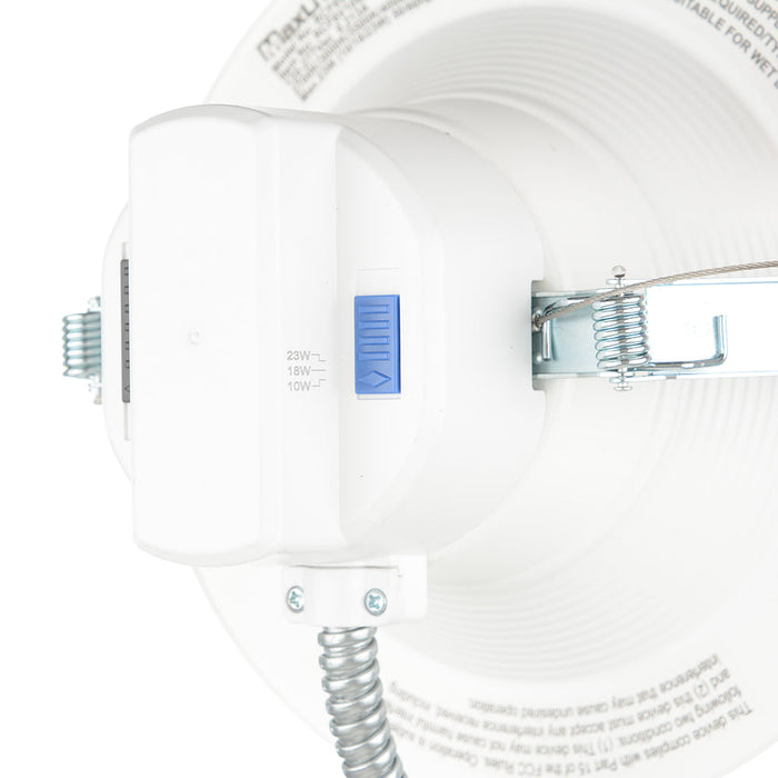 Maxlite 110745 Universal Downlight 6 Inch Wattage/CCT Selectable 10W/18W/23W 2700K/3000K/3500K/4000K/5000K 120-277V With 0-10V Dimming (RCF6V10WCS)