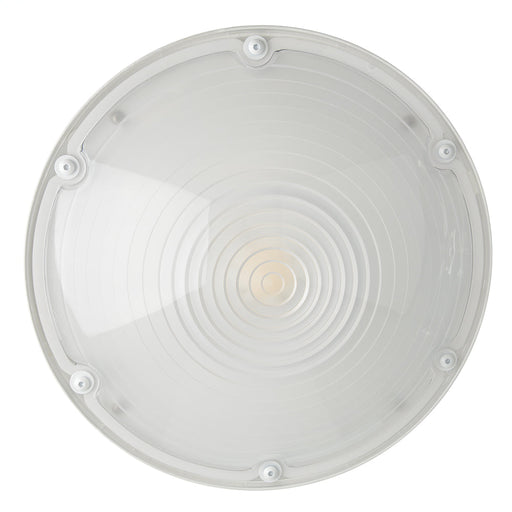 Trace-Lite Round LED Canopy Fixture 600W 5200-7818Lm Domed Lens Die-Cast Aluminum Housing 120-277V 4000K White Finish (RCL60-4K-WH)