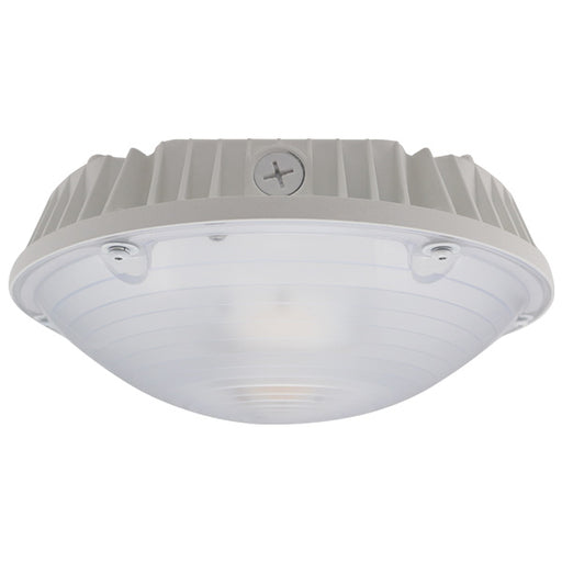 Trace-Lite Round LED Canopy Fixture 40W 5200-7818Lm Domed Lens Die-Cast Aluminum Housing 120-277V 4000K White Finish (RCL40-4K-WH)