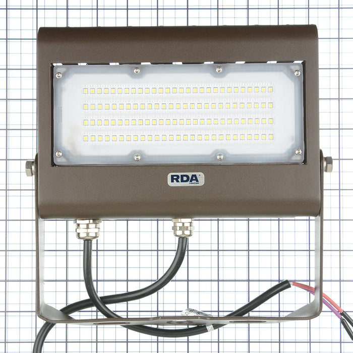 RDA Lighting FL3-LED51-B-5K-BRZ-DIM-YK Floodlight 51W 120-277V 5000K Bronze Finish 0-10V Dimming And Yoke Mount (052155)