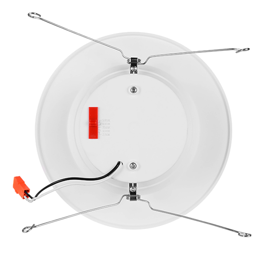NICOR 5/6 Inch Recessed LED Downlight With Night Light CCT Selectable 2700K/3000K/3500K/4000K/5000K 90 CRI 120V Baffle Matte White (RDN561120S9WHBF)