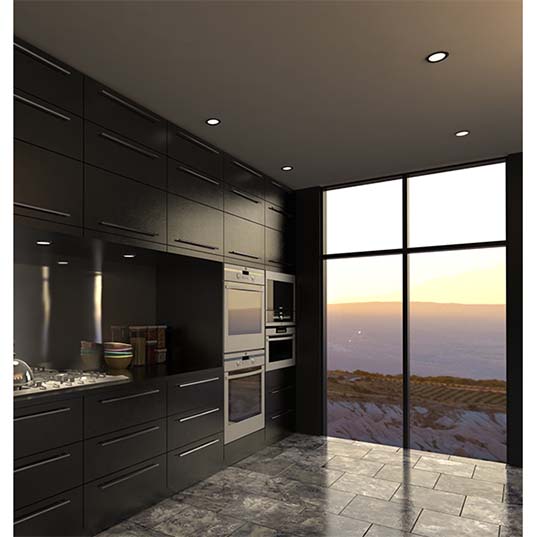 NICOR 5/6 Inch Recessed LED Downlight With Night Light CCT Selectable 2700K/3000K/3500K/4000K/5000K 90 CRI 120V Baffle Matte White (RDN561120S9WHBF)