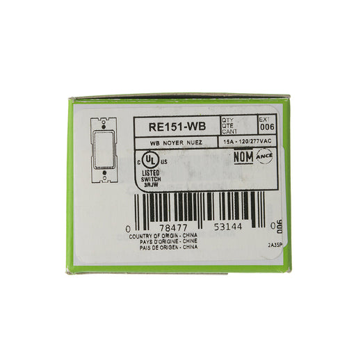 Leviton Renu 15A 120/277VAC Switch For Single-Pole Applications Walnut Bark (RE151-WB)