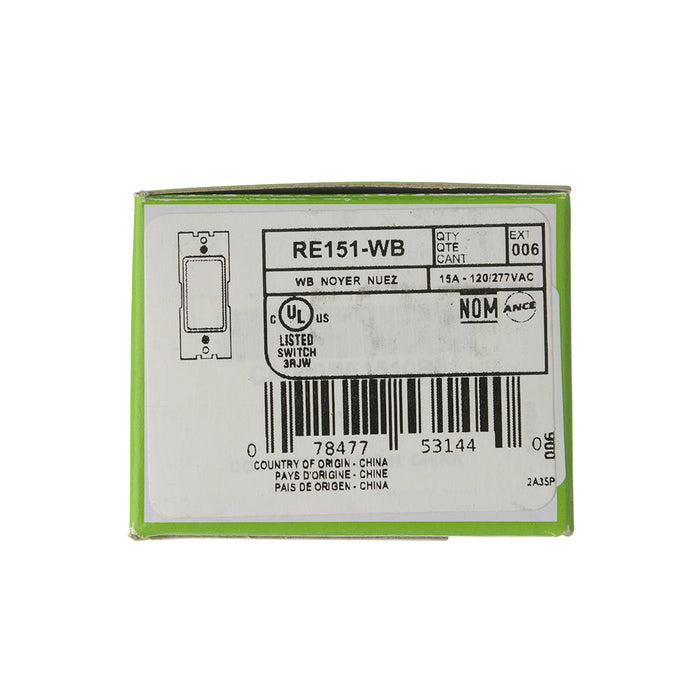 Leviton Renu 15A 120/277VAC Switch For Single-Pole Applications Walnut Bark (RE151-WB)