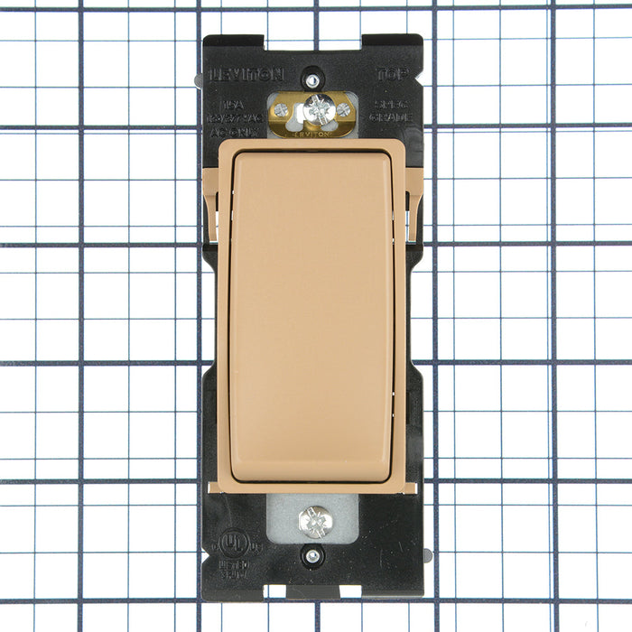 Leviton Renu 15A 120/277VAC Switch For Single-Pole Applications Warm Caramel (RE151-WC)