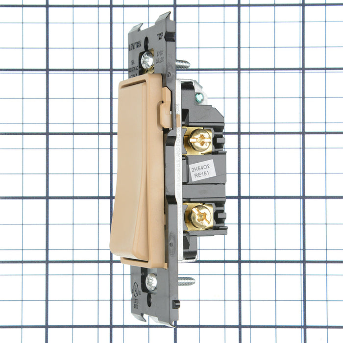 Leviton Renu 15A 120/277VAC Switch For Single-Pole Applications Warm Caramel (RE151-WC)