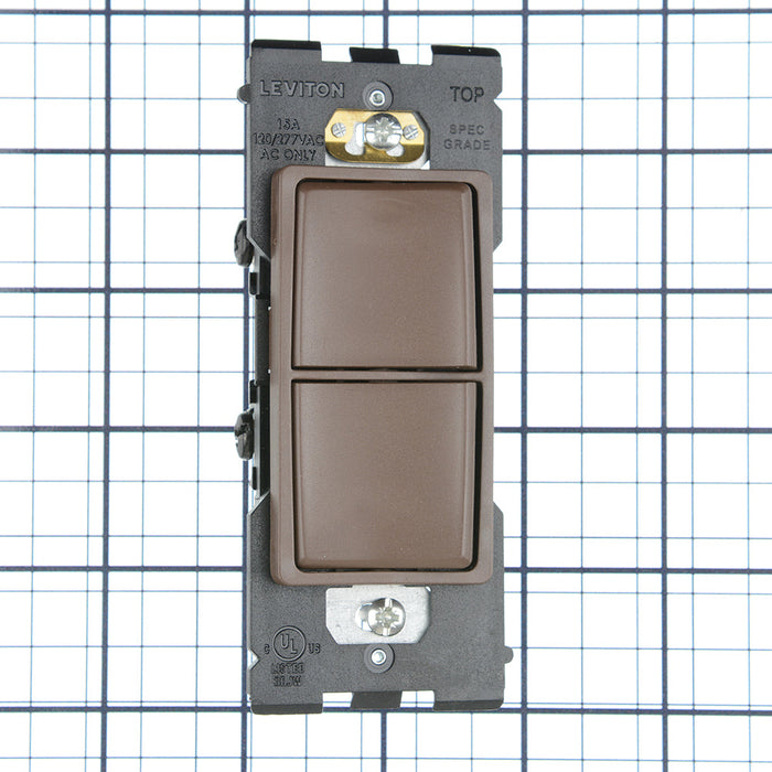 Leviton Renu Combination Switch For Single-Pole Applications 15A-120/277VAC Walnut Bark (RE634-WB)