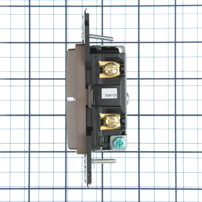 Leviton Renu Combination Switch For Single-Pole Applications 15A-120/277VAC Walnut Bark (RE634-WB)