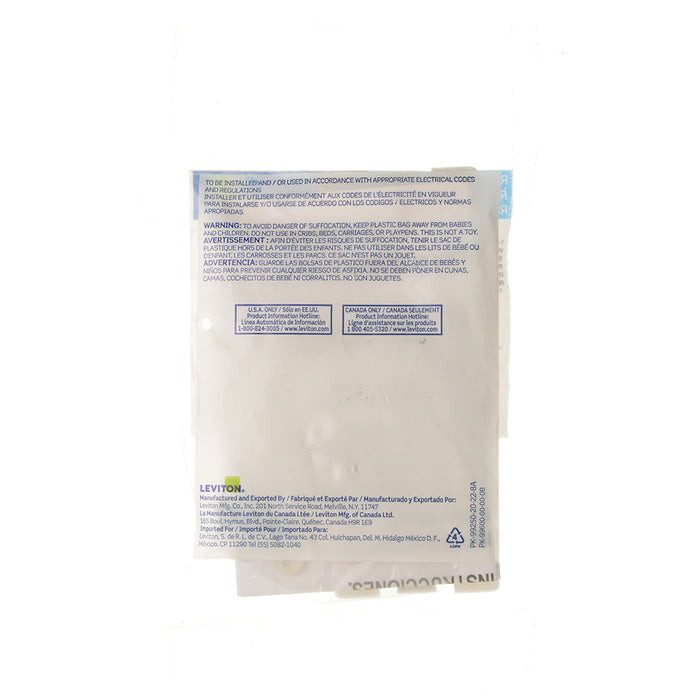 Leviton 1-Port Renu Insert White On White (RE640-WW1)