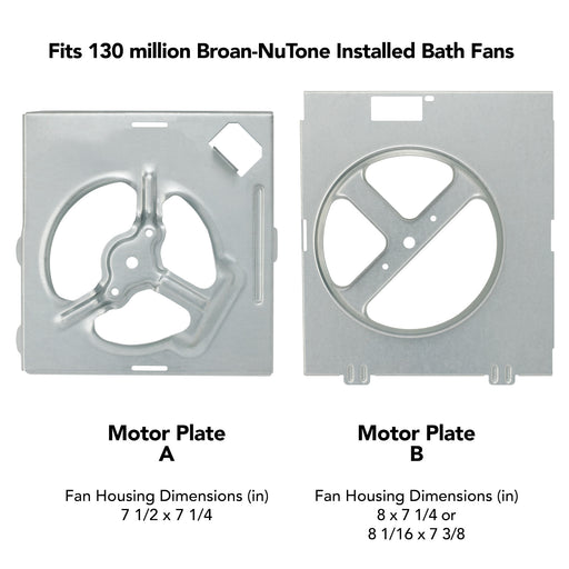 Broan-NuTone 70 CFM Bath Fan Replacement Motor And Wheel Kit (RE70BN)